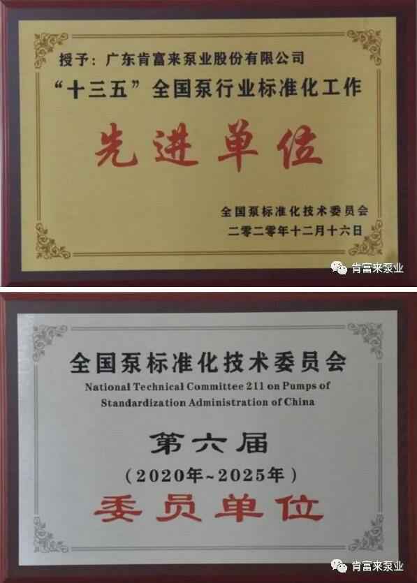 常州永丰电子图书销售有限公司荣获“十三五”全国泵行业标准化工作先进单位称号